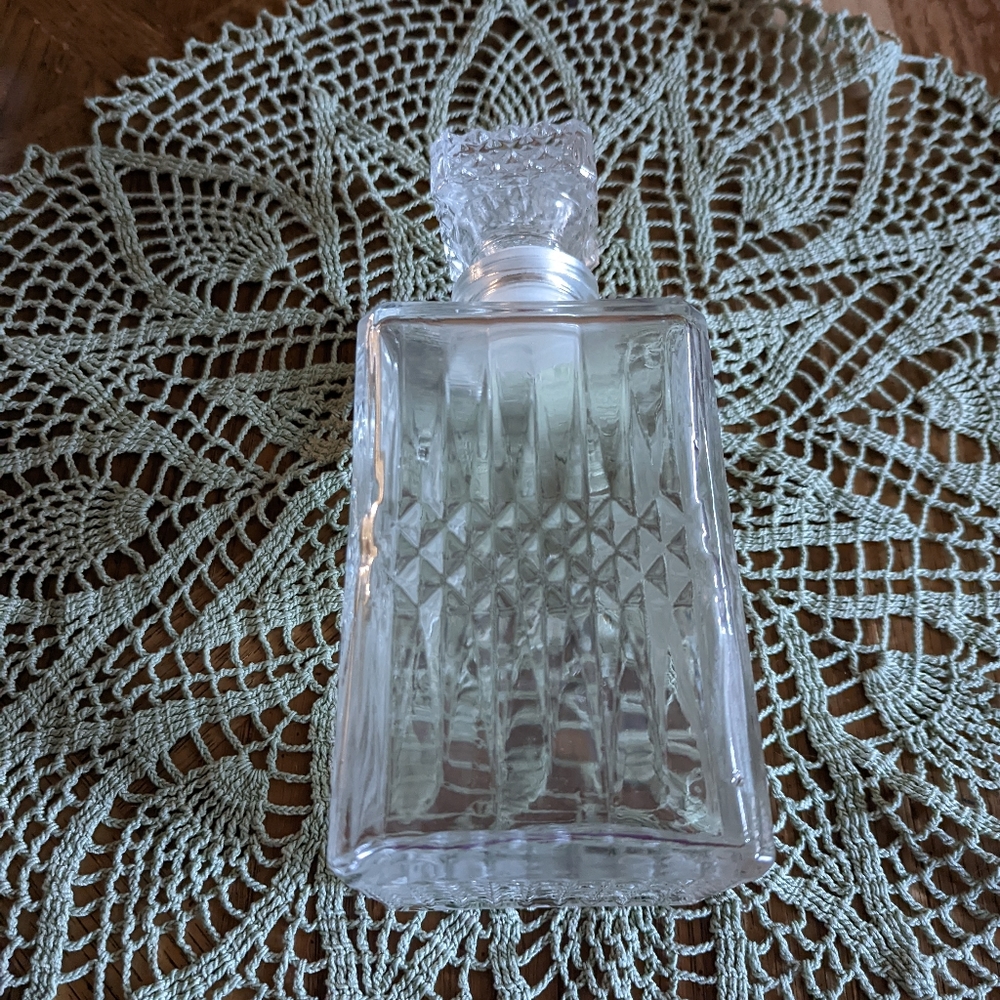 Vintage Luminar France Diamond Crystal Decanter